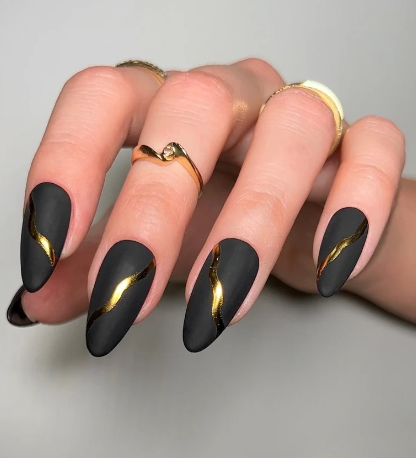 30 Chic Black Designs for Nails